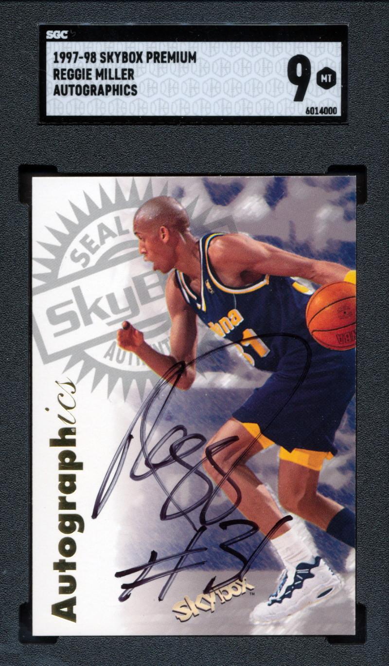 Reggie Miller 1997-98 SkyBox Premium Autographics #73 (SGC 9) at PristineAuction.com Reggie Miller 1997-98 SkyBox Premium Autographics #73 (SGC 9) at PristineAuction.com