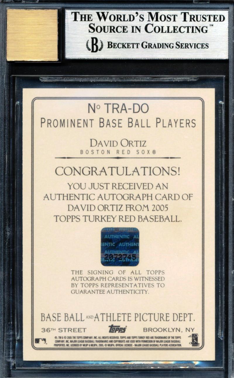 David Ortiz 2005 Topps Turkey Red Autographs #DO (BGS 8.5 | Autograph Graded 10) at PristineAuction.com David Ortiz 2005 Topps Turkey Red Autographs #DO (BGS 8.5 | Autograph Graded 10) at PristineAuction.com