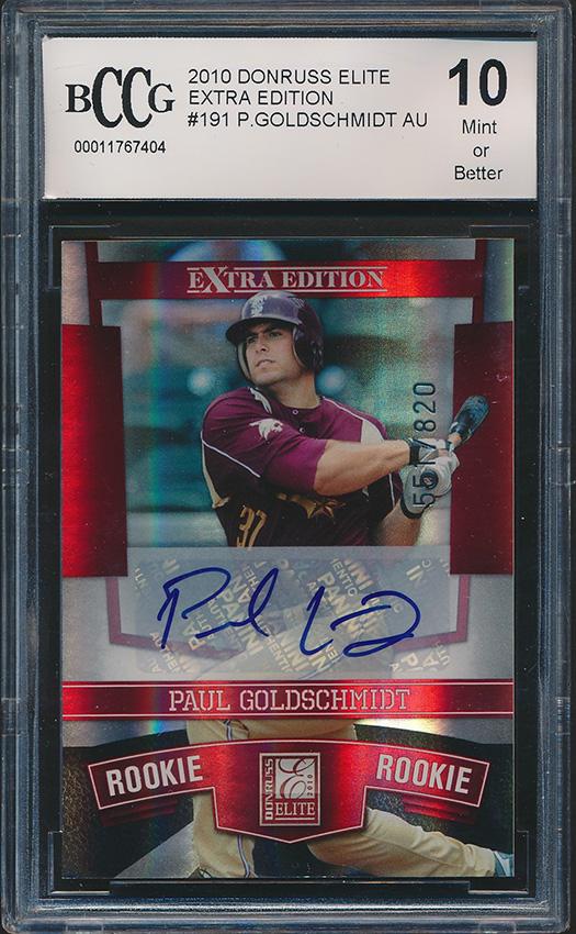 Paul Goldschmidt 2010 Donruss Elite Extra Edition AU #191 #551/820 (BCCG 10) at PristineAuction.com Paul Goldschmidt 2010 Donruss Elite Extra Edition AU #191 #551/820 (BCCG 10) at PristineAuction.com