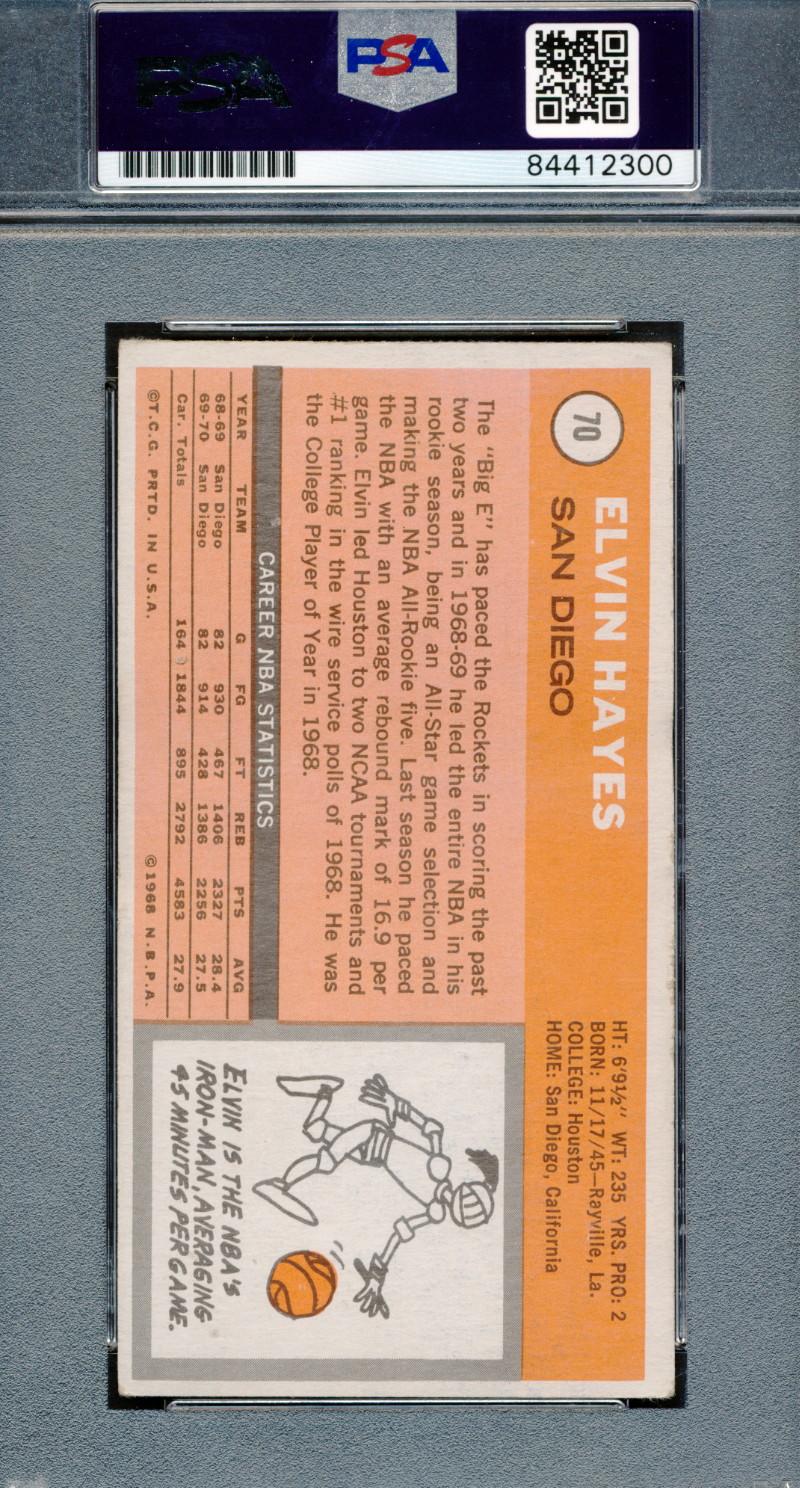 Elvin Hayes Signed 1970-71 Topps #70 Inscribed "HOF 90" (PSA) at PristineAuction.com Elvin Hayes Signed 1970-71 Topps #70 Inscribed "HOF 90" (PSA) at PristineAuction.com