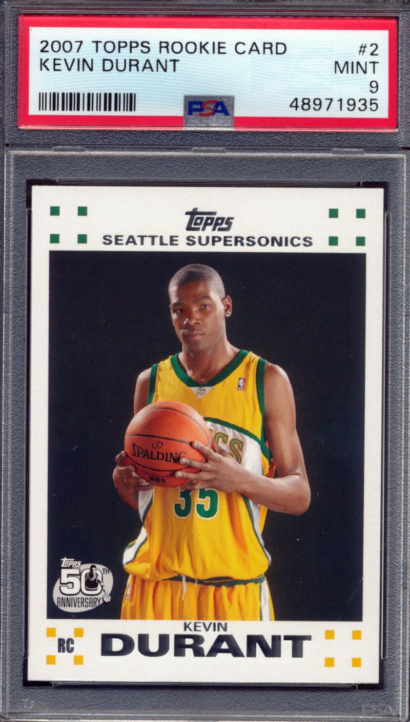 Kevin Durant 2007 Topps #2 RC (PSA 9) at PristineAuction.com Kevin Durant 2007 Topps #2 RC (PSA 9) at PristineAuction.com