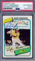 Rickey Henderson Signed 1980 Topps #482 RC (PSA) at PristineAuction.com