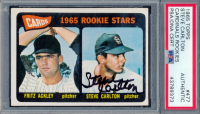 Steve Carlton Signed Fritz Ackley / Steve Carlton RC 1965 Topps Rookie Stars #477 (PSA) at PristineAuction.com