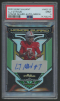 C.J. Stroud 2022 Leaf Valiant Honor Guard Autographs Green #HGCJS #21/30 (PSA 9) at PristineAuction.com