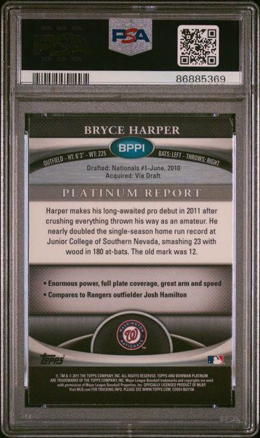 Bryce Harper 2011 Bowman Platinum Prospects Xfractor #BPP1 RC (PSA 6) at PristineAuction.com Bryce Harper 2011 Bowman Platinum Prospects Xfractor #BPP1 RC (PSA 6) at PristineAuction.com