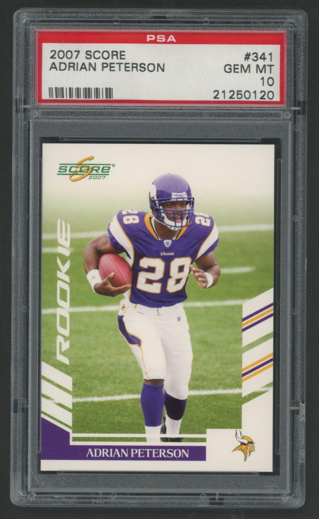 Adrian Peterson 2007 Score #341 RC (PSA 10) at PristineAuction.com Adrian Peterson 2007 Score #341 RC (PSA 10) at PristineAuction.com