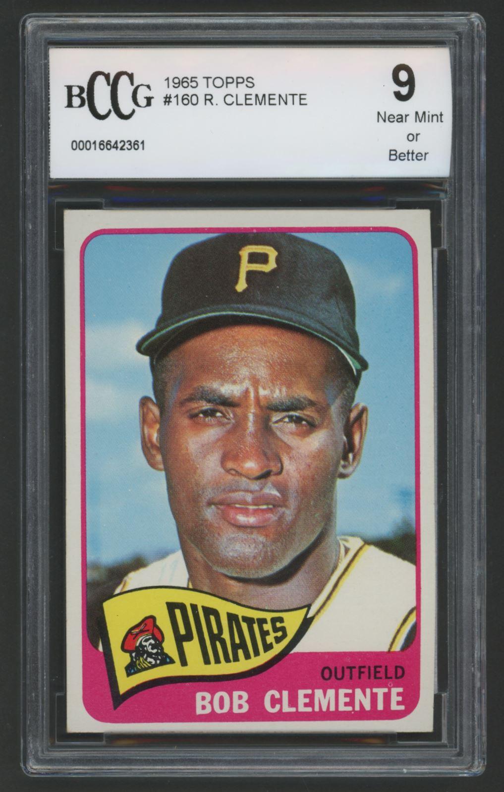 Roberto Clemente 1965 Topps #160 (BCCG 9) at PristineAuction.com Roberto Clemente 1965 Topps #160 (BCCG 9) at PristineAuction.com