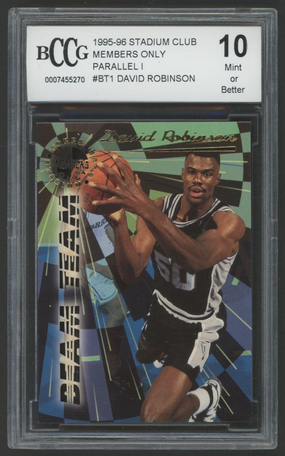 David Robinson 1995-96 Stadium Club Members Only Parallel I #BT1 (BCCG 10) at PristineAuction.com David Robinson 1995-96 Stadium Club Members Only Parallel I #BT1 (BCCG 10) at PristineAuction.com