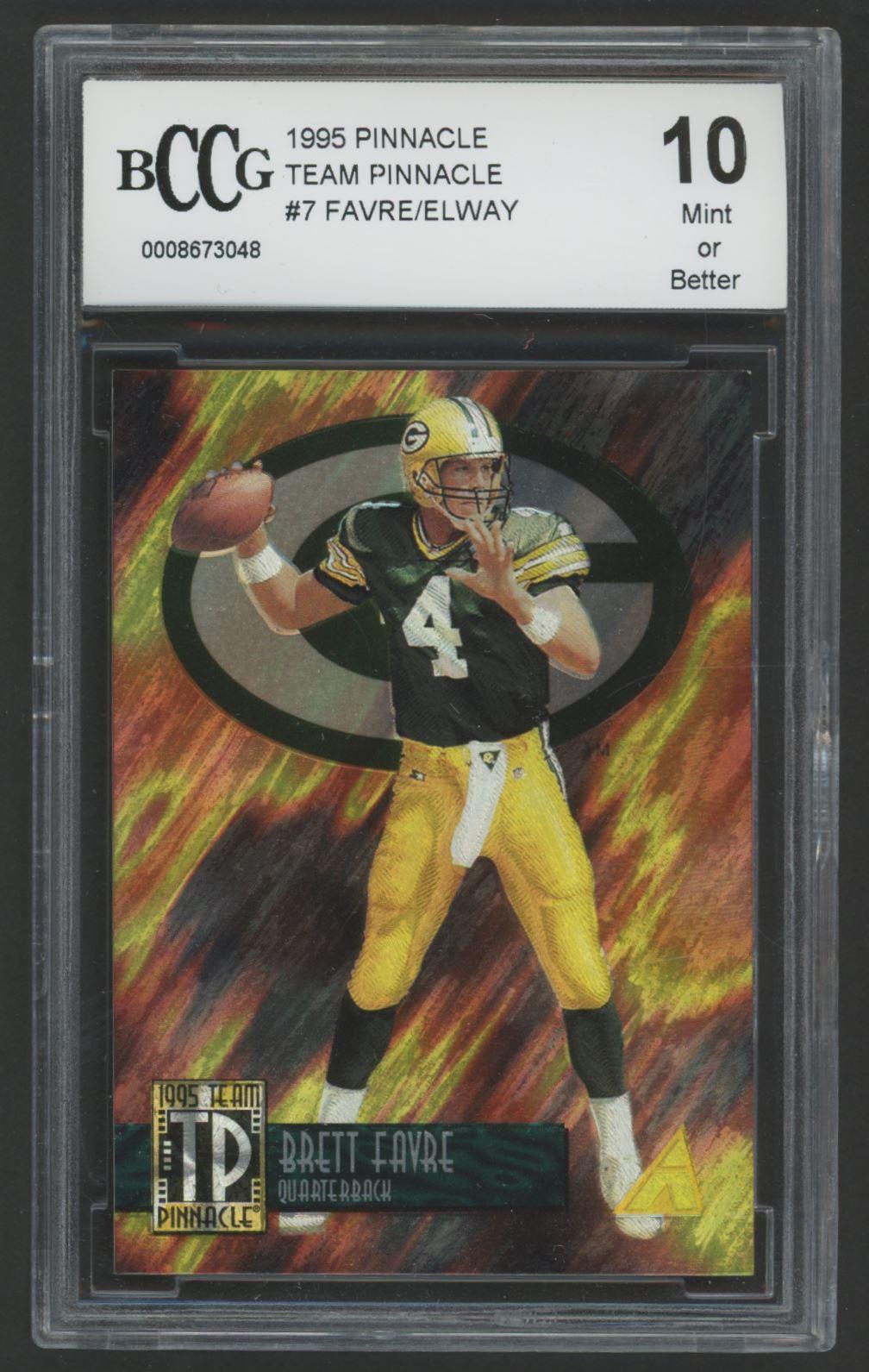 Brett Favre / John Elway 1995 Pinnacle Team Pinnacle #7 (BCCG 10) at PristineAuction.com Brett Favre / John Elway 1995 Pinnacle Team Pinnacle #7 (BCCG 10) at PristineAuction.com