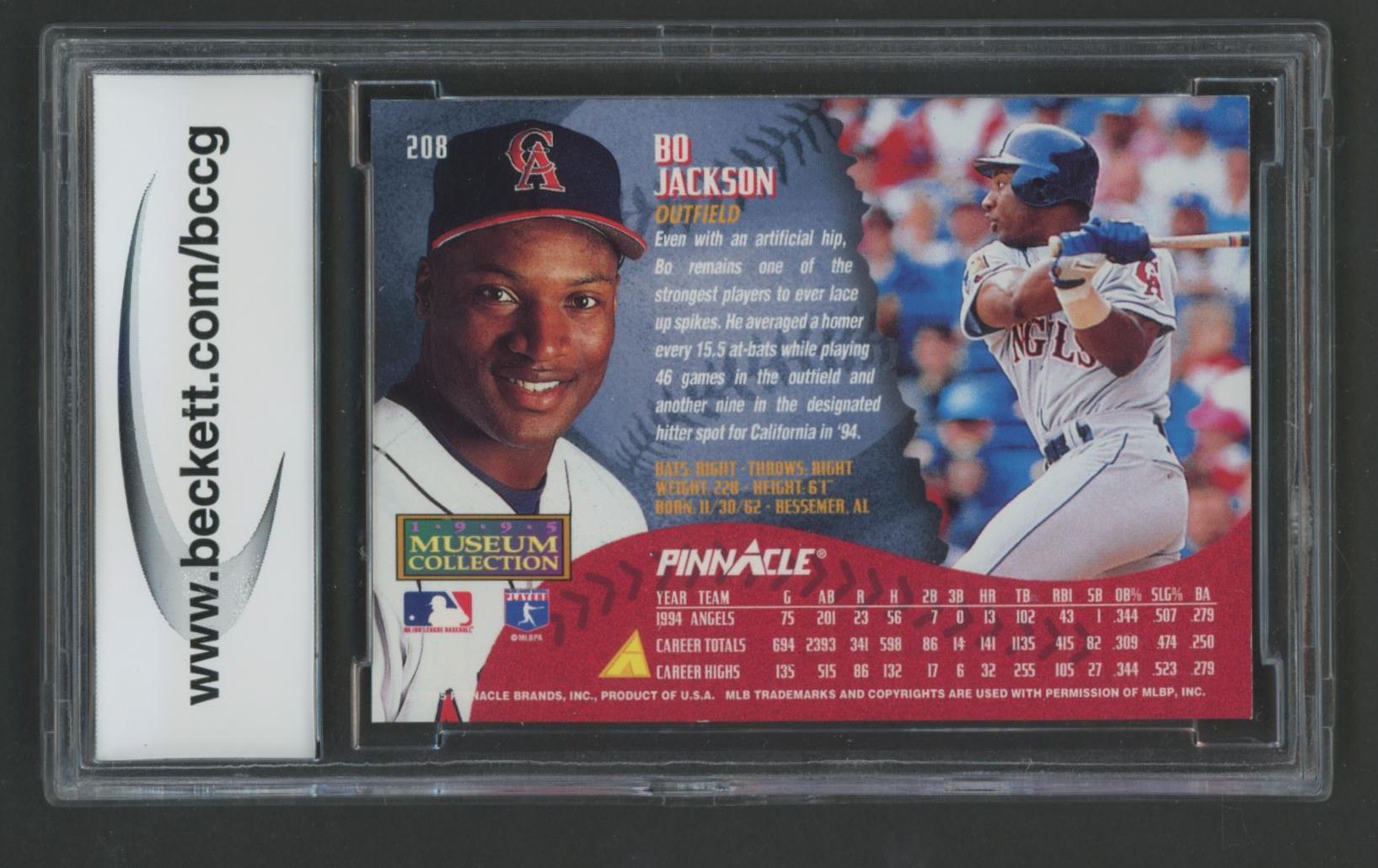 Bo Jackson 1995 Pinnacle Museum Collection #208 (BCCG 10) at PristineAuction.com Bo Jackson 1995 Pinnacle Museum Collection #208 (BCCG 10) at PristineAuction.com
