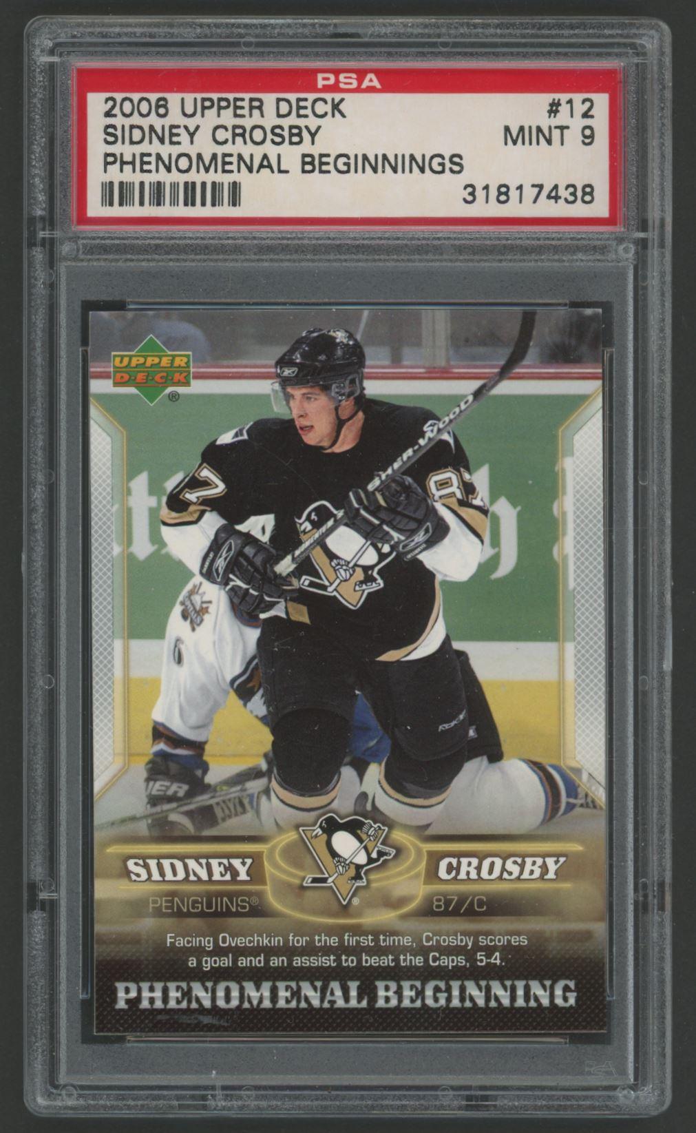Sidney Crosby 2005-06 Upper Deck Phenomenal Beginnings #12 (PSA 9) at PristineAuction.com Sidney Crosby 2005-06 Upper Deck Phenomenal Beginnings #12 (PSA 9) at PristineAuction.com