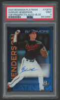 Gunnar Henderson 2022 Bowman Platinum Top Prospects Autographs Blue #TOP70 #96/150 (PSA 9) at PristineAuction.com