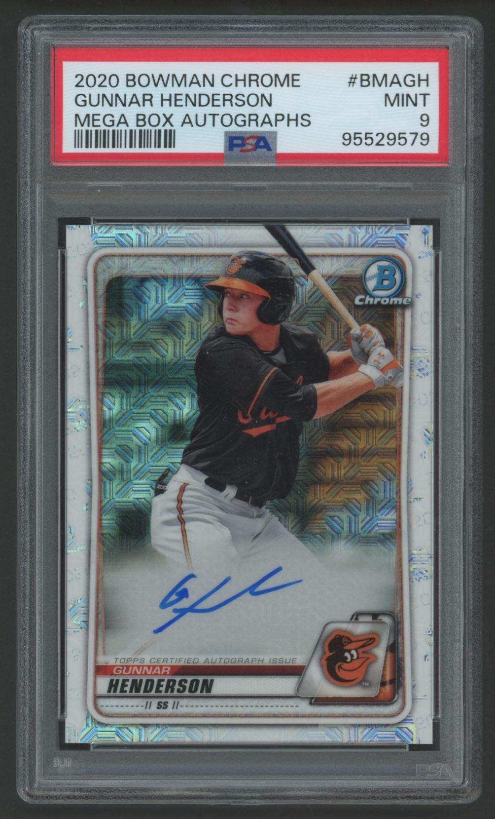 Gunnar Henderson 2020 Bowman Chrome Mega Box Autographs #BMAGH (PSA 9) at PristineAuction.com Gunnar Henderson 2020 Bowman Chrome Mega Box Autographs #BMAGH (PSA 9) at PristineAuction.com
