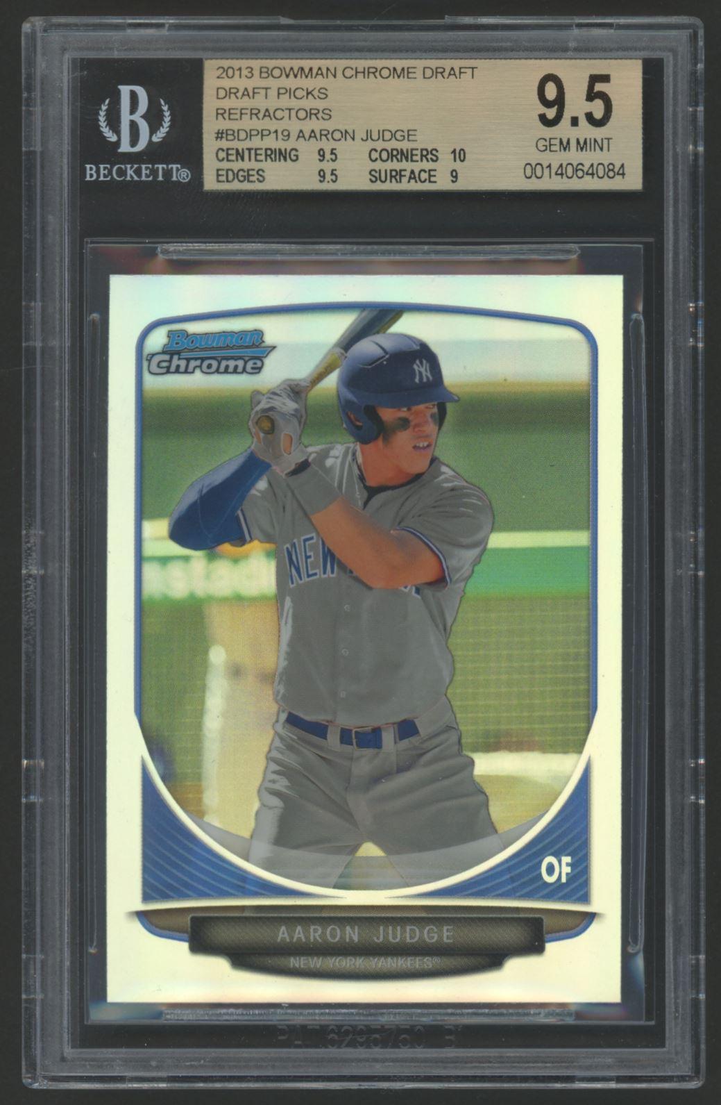 Aaron Judge 2013 Bowman Chrome Draft Draft Picks Refractors #BDPP19 RC (BGS 9.5) at PristineAuction.com Aaron Judge 2013 Bowman Chrome Draft Draft Picks Refractors #BDPP19 RC (BGS 9.5) at PristineAuction.com