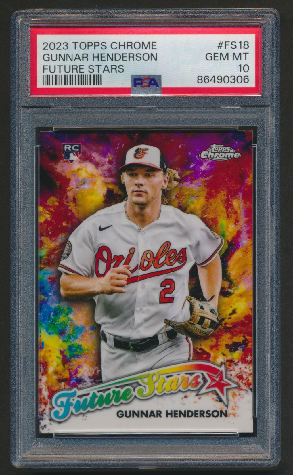 Gunnar Henderson 2023 Topps Chrome Future Stars #FS18 RC (PSA 10) at PristineAuction.com Gunnar Henderson 2023 Topps Chrome Future Stars #FS18 RC (PSA 10) at PristineAuction.com