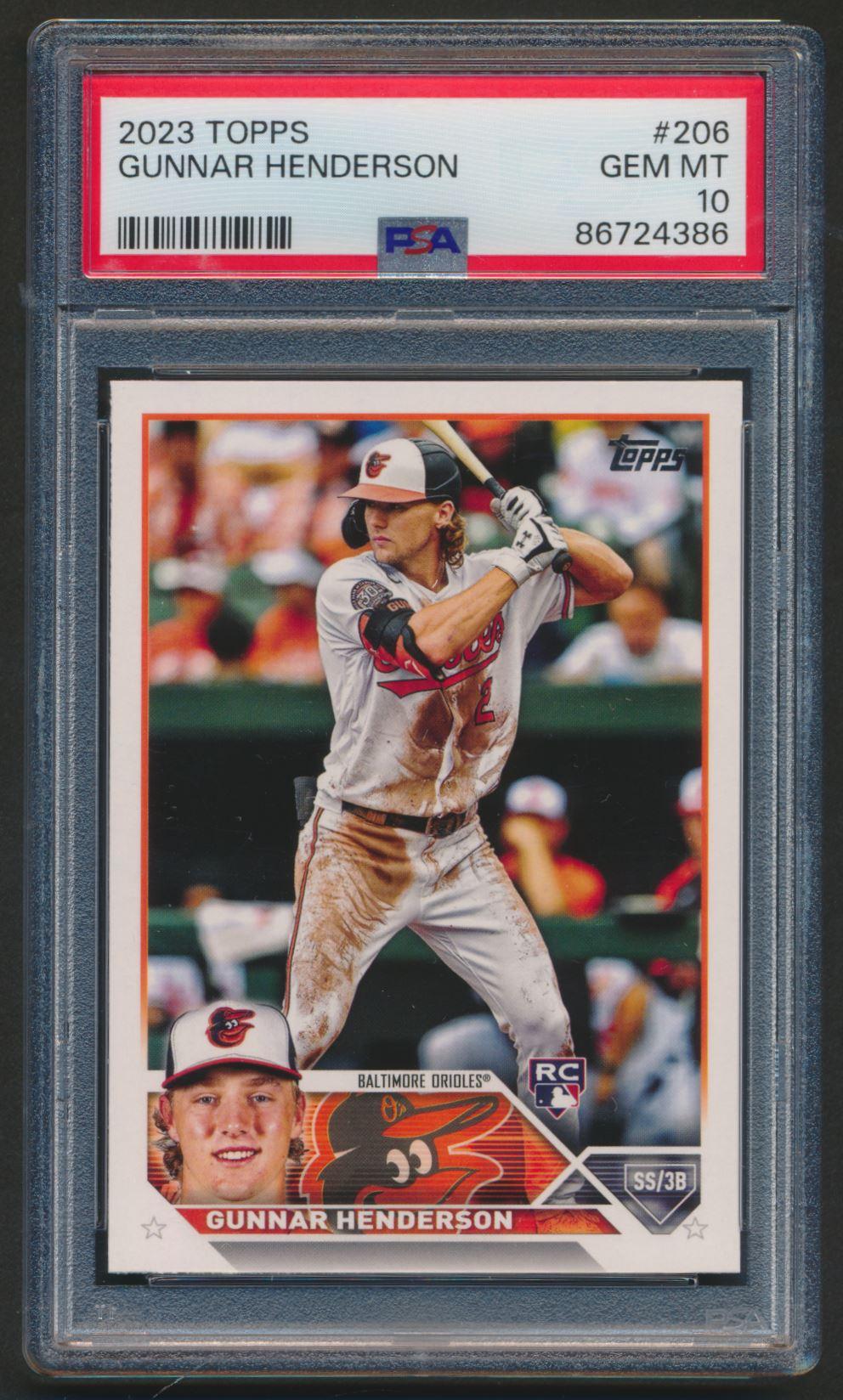 Gunnar Henderson 2023 Topps #206 RC (PSA 10) at PristineAuction.com Gunnar Henderson 2023 Topps #206 RC (PSA 10) at PristineAuction.com