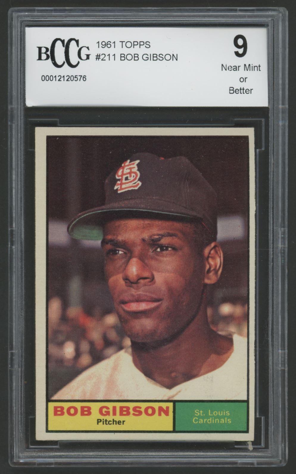 Bob Gibson 1961 Topps #211 (BCCG 9) at PristineAuction.com Bob Gibson 1961 Topps #211 (BCCG 9) at PristineAuction.com