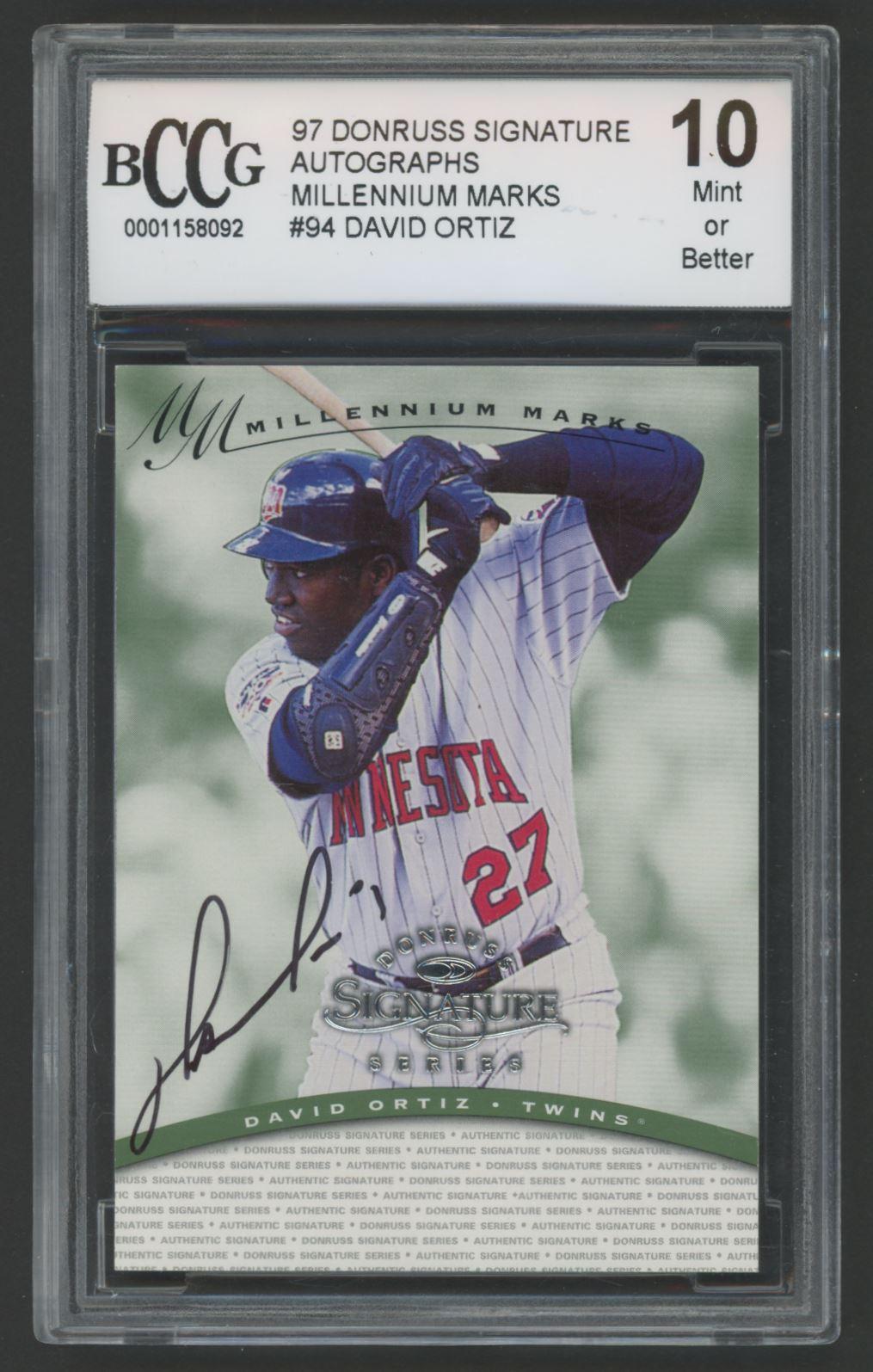 David Ortiz 1997 Donruss Signature Autographs Millennium #94 (BCCG 10) at PristineAuction.com David Ortiz 1997 Donruss Signature Autographs Millennium #94 (BCCG 10) at PristineAuction.com