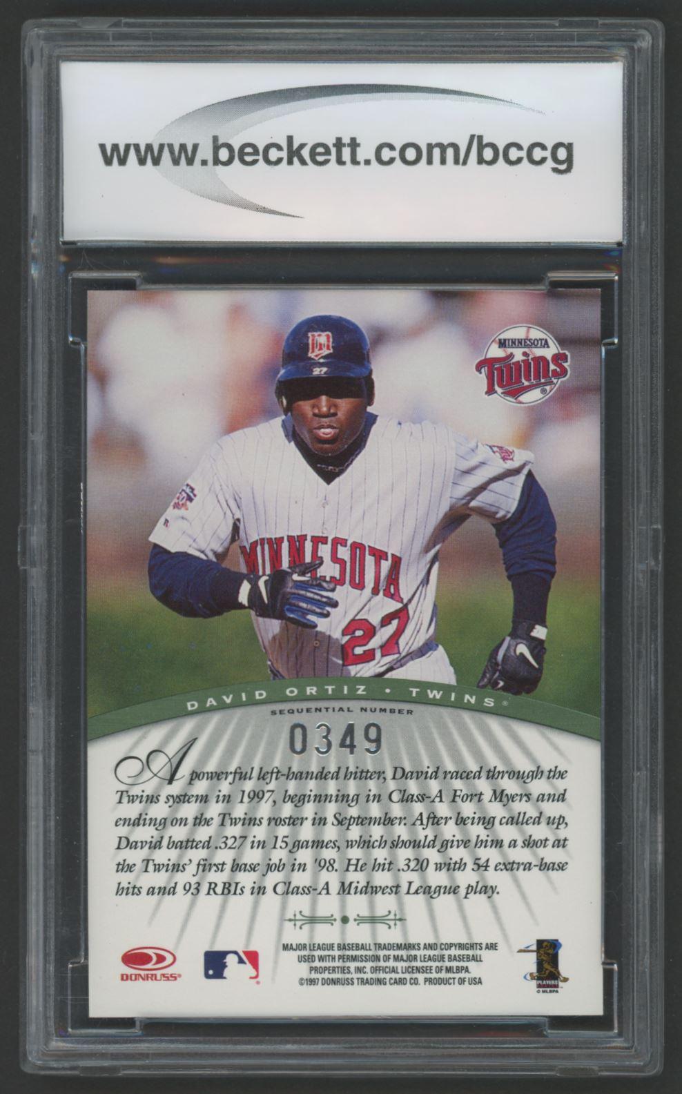 David Ortiz 1997 Donruss Signature Autographs Millennium #94 (BCCG 10) at PristineAuction.com David Ortiz 1997 Donruss Signature Autographs Millennium #94 (BCCG 10) at PristineAuction.com