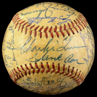 1955 Milwaukee Braves ONL Baseball Signed by (27) with Hank Aaron, Eddie Mathews, Warren Spahn, Del Crandall (JSA) at PristineAuction.com