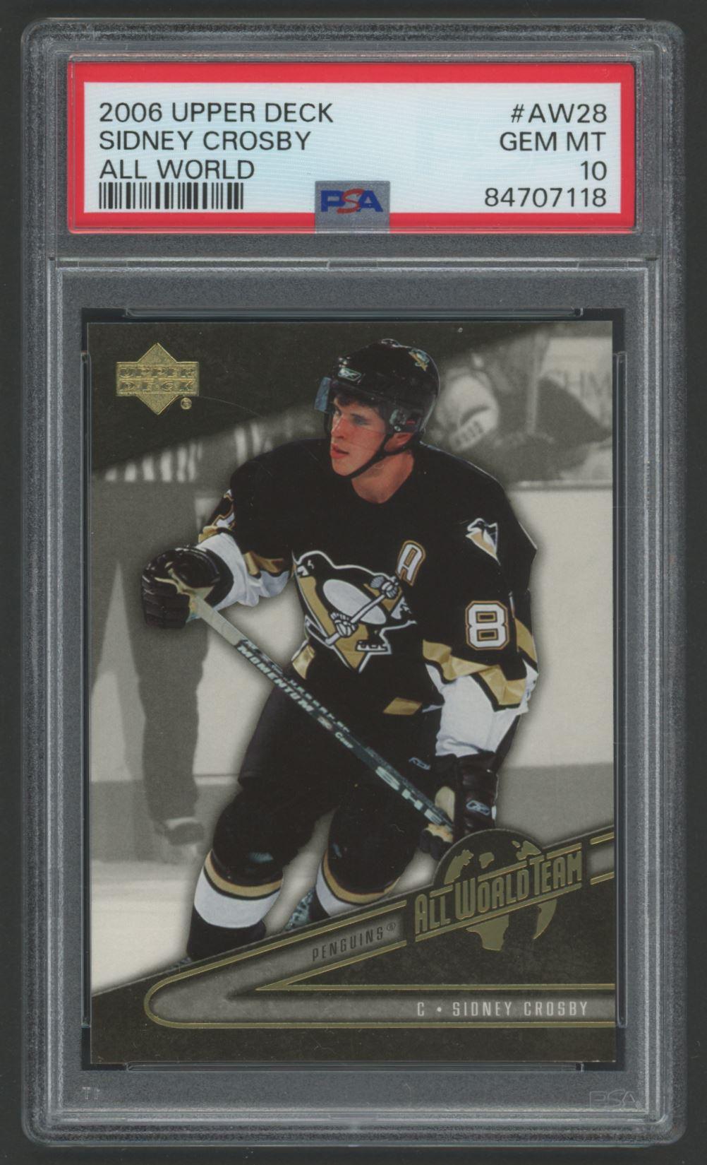 Sidney Crosby 2006-07 Upper Deck All World #AW28 (PSA 10) at PristineAuction.com Sidney Crosby 2006-07 Upper Deck All World #AW28 (PSA 10) at PristineAuction.com