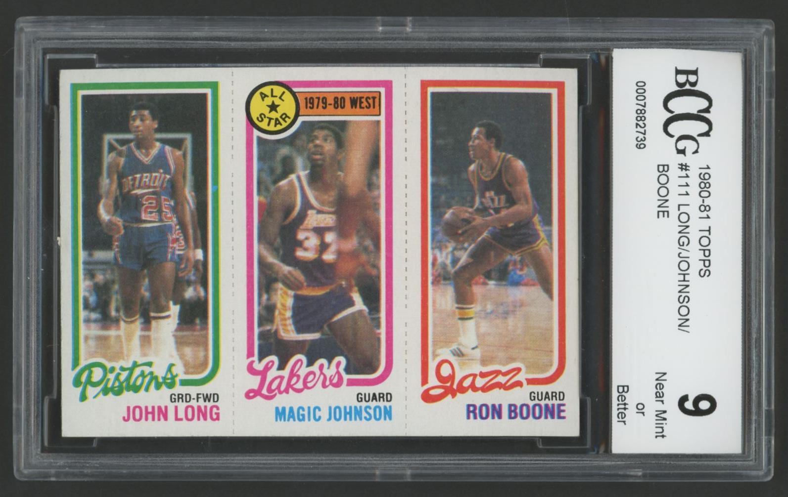 237 Ron Boone / 88 John Long / Magic Johnson 1980-81 Topps #111 RC (BCCG 9) at PristineAuction.com 237 Ron Boone / 88 John Long / Magic Johnson 1980-81 Topps #111 RC (BCCG 9) at PristineAuction.com