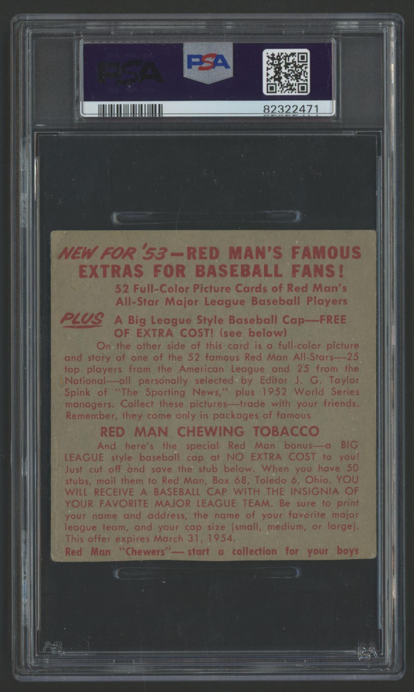 Yogi Berra Signed 1953 Red Man Tobacco #3 (PSA | Autograph Graded 10) at PristineAuction.com Yogi Berra Signed 1953 Red Man Tobacco #3 (PSA | Autograph Graded 10) at PristineAuction.com