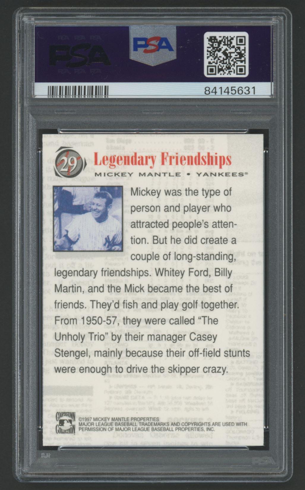 Mickey Mantle 1997 Scoreboard Shoe Box Collection #29 (PSA 10) at PristineAuction.com Mickey Mantle 1997 Scoreboard Shoe Box Collection #29 (PSA 10) at PristineAuction.com