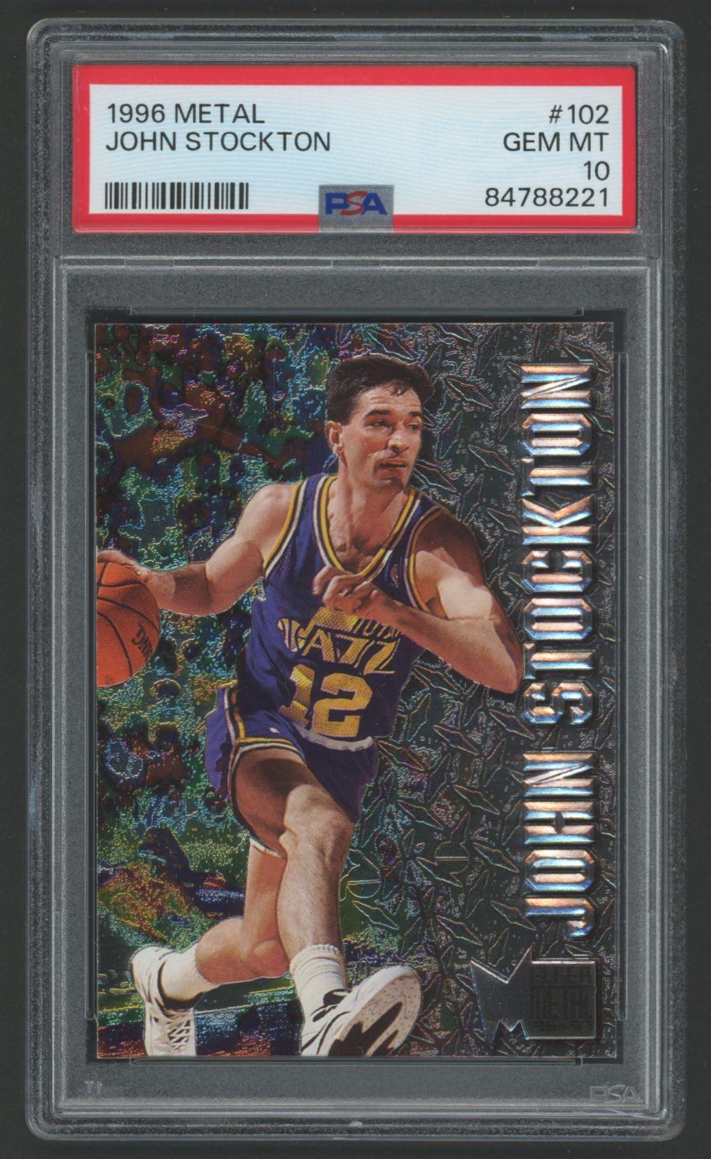 John Stockton 1996-97 Metal #102 (PSA 10) at PristineAuction.com John Stockton 1996-97 Metal #102 (PSA 10) at PristineAuction.com