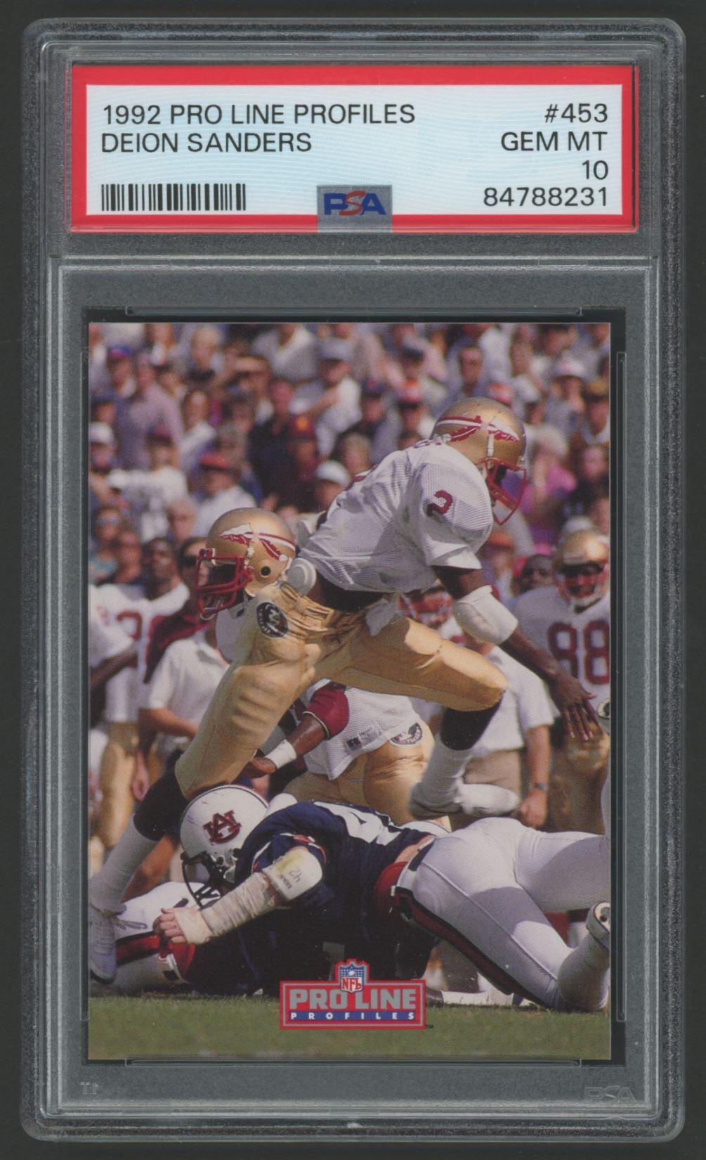 Deion Sanders 1992 Pro Line Profiles #453 (PSA 10) at PristineAuction.com Deion Sanders 1992 Pro Line Profiles #453 (PSA 10) at PristineAuction.com