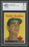 Sandy Koufax 1958 Topps #187 (BCCG 7) at PristineAuction.com