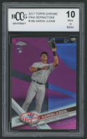Aaron Judge 2017 Topps Chrome Pink Refractors #169 RC (BCCG 10) at PristineAuction.com