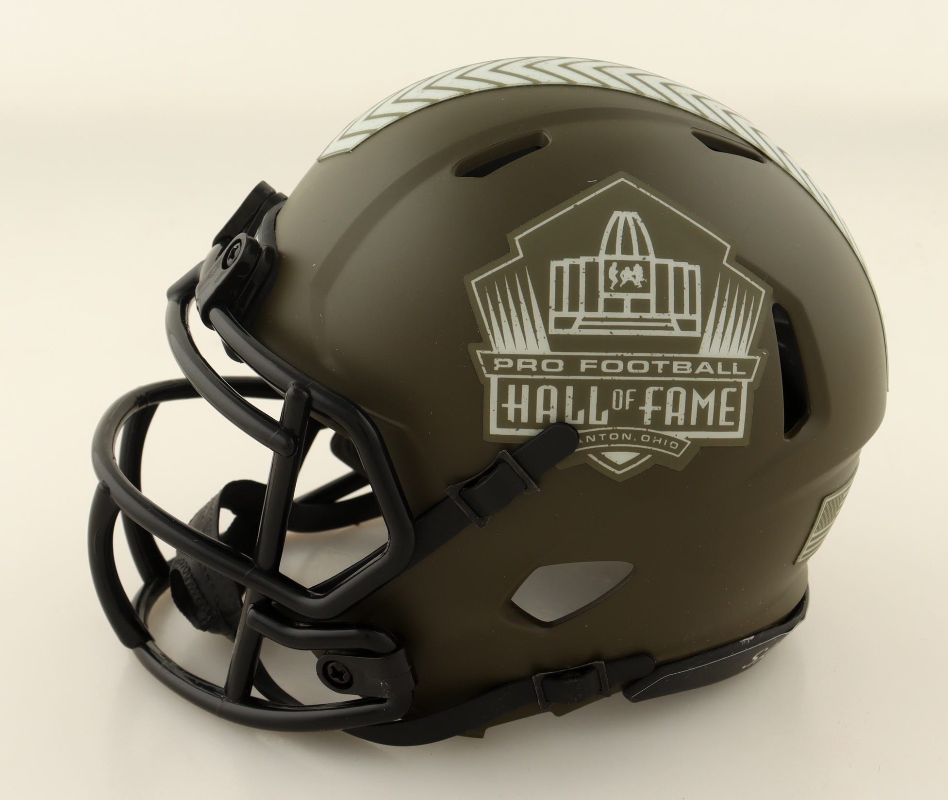 O.J. Simpson Signed Salute To Service Alternate Hall of Fame Logo Speed Mini Helmet (JSA) at PristineAuction.com O.J. Simpson Signed Salute To Service Alternate Hall of Fame Logo Speed Mini Helmet (JSA) at PristineAuction.com