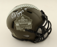 O.J. Simpson Signed Salute To Service Alternate Hall of Fame Logo Speed Mini Helmet (JSA) at PristineAuction.com