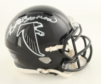Andre Rison Signed Falcons Throwback Alternate Speed Mini Helmet Inscribed "Bad Moon" (Schwartz) at PristineAuction.com