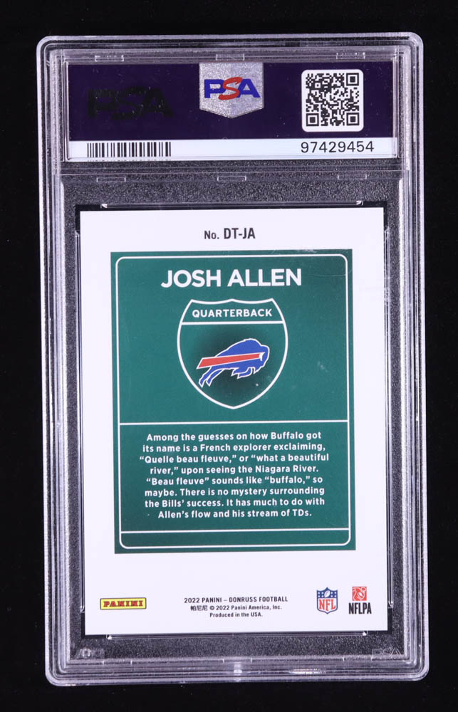 Josh Allen 2022 Donruss Downtown! #22 (PSA 9) at PristineAuction.com Josh Allen 2022 Donruss Downtown! #22 (PSA 9) at PristineAuction.com