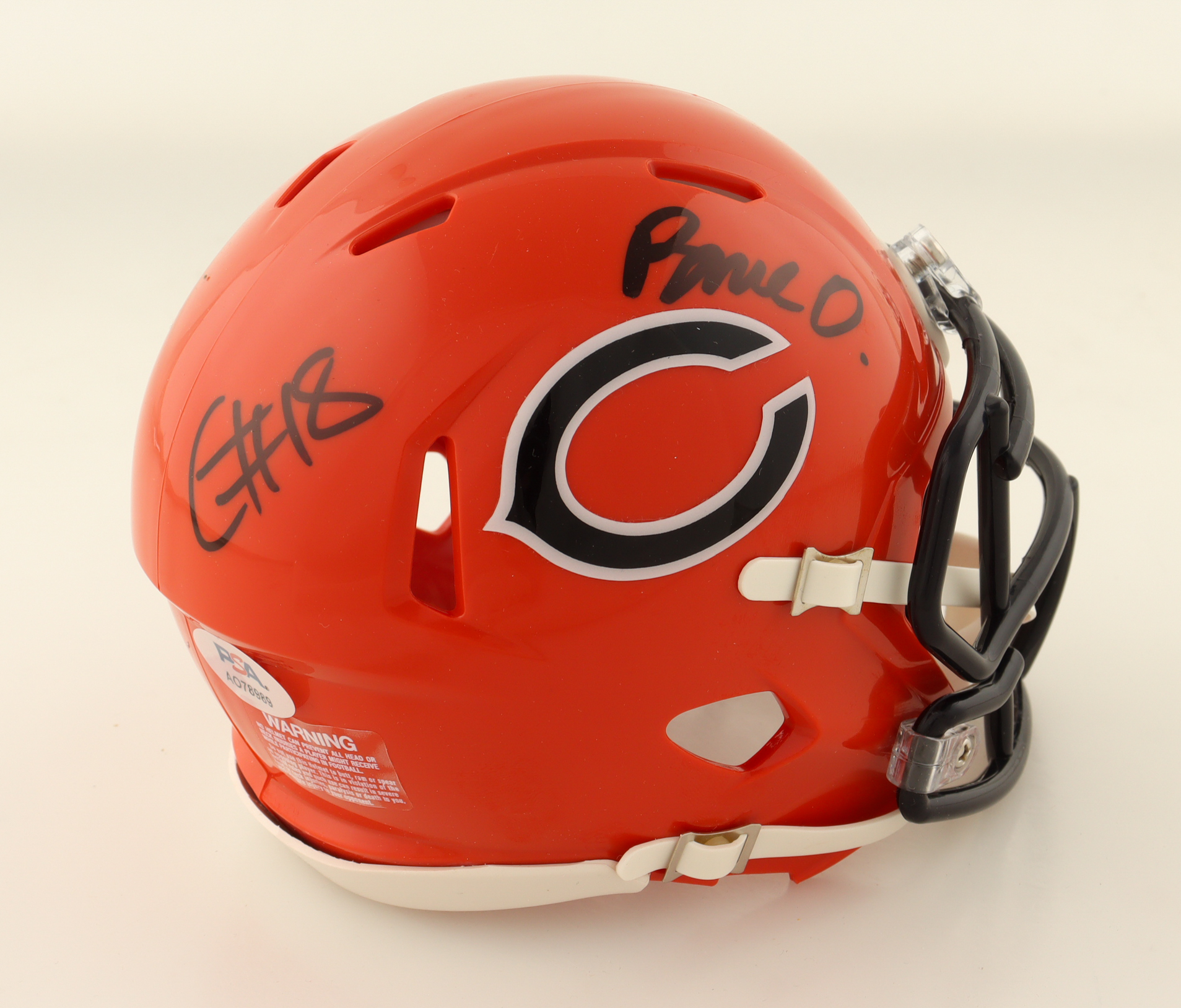 Caleb Williams & Rome Odunze Signed Bears Speed Mini Helmet (PSA) at PristineAuction.com Caleb Williams & Rome Odunze Signed Bears Speed Mini Helmet (PSA) at PristineAuction.com