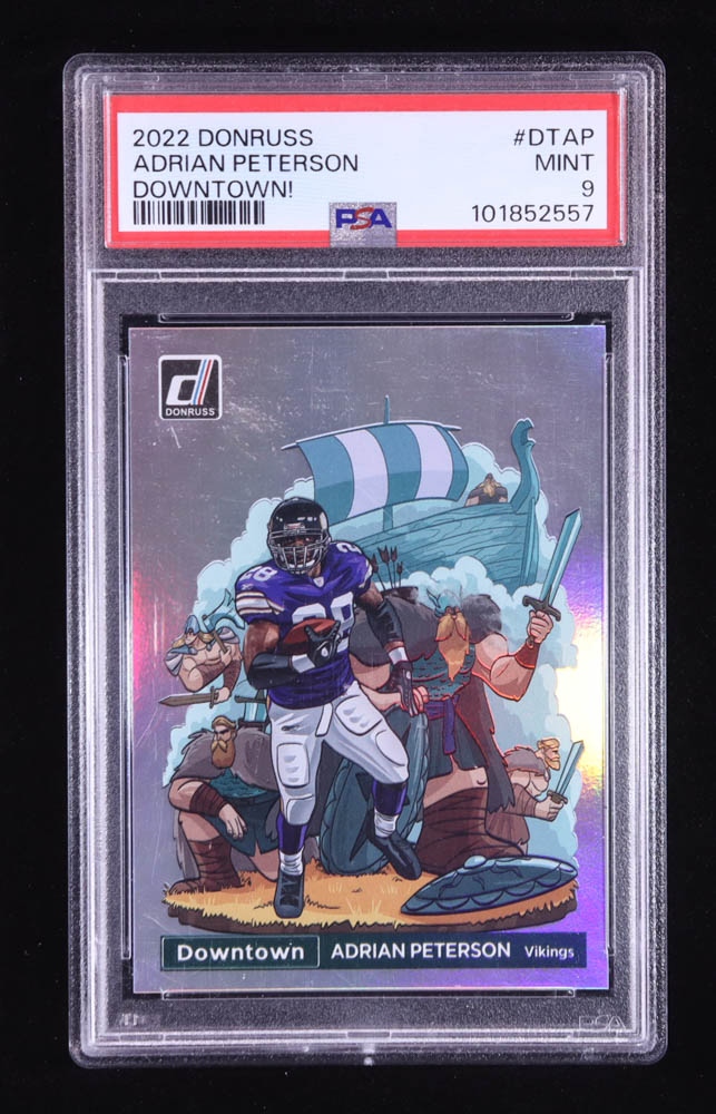 Adrian Peterson 2022 Donruss Downtown! #8 (PSA 9) at PristineAuction.com Adrian Peterson 2022 Donruss Downtown! #8 (PSA 9) at PristineAuction.com