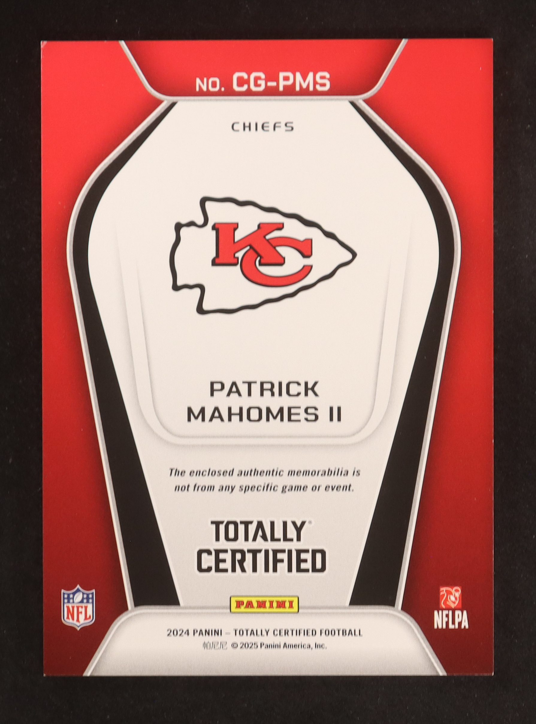 Patrick Mahomes II 2024 Totally Certified Certified Gamers Jerseys #16 at PristineAuction.com Patrick Mahomes II 2024 Totally Certified Certified Gamers Jerseys #16 at PristineAuction.com