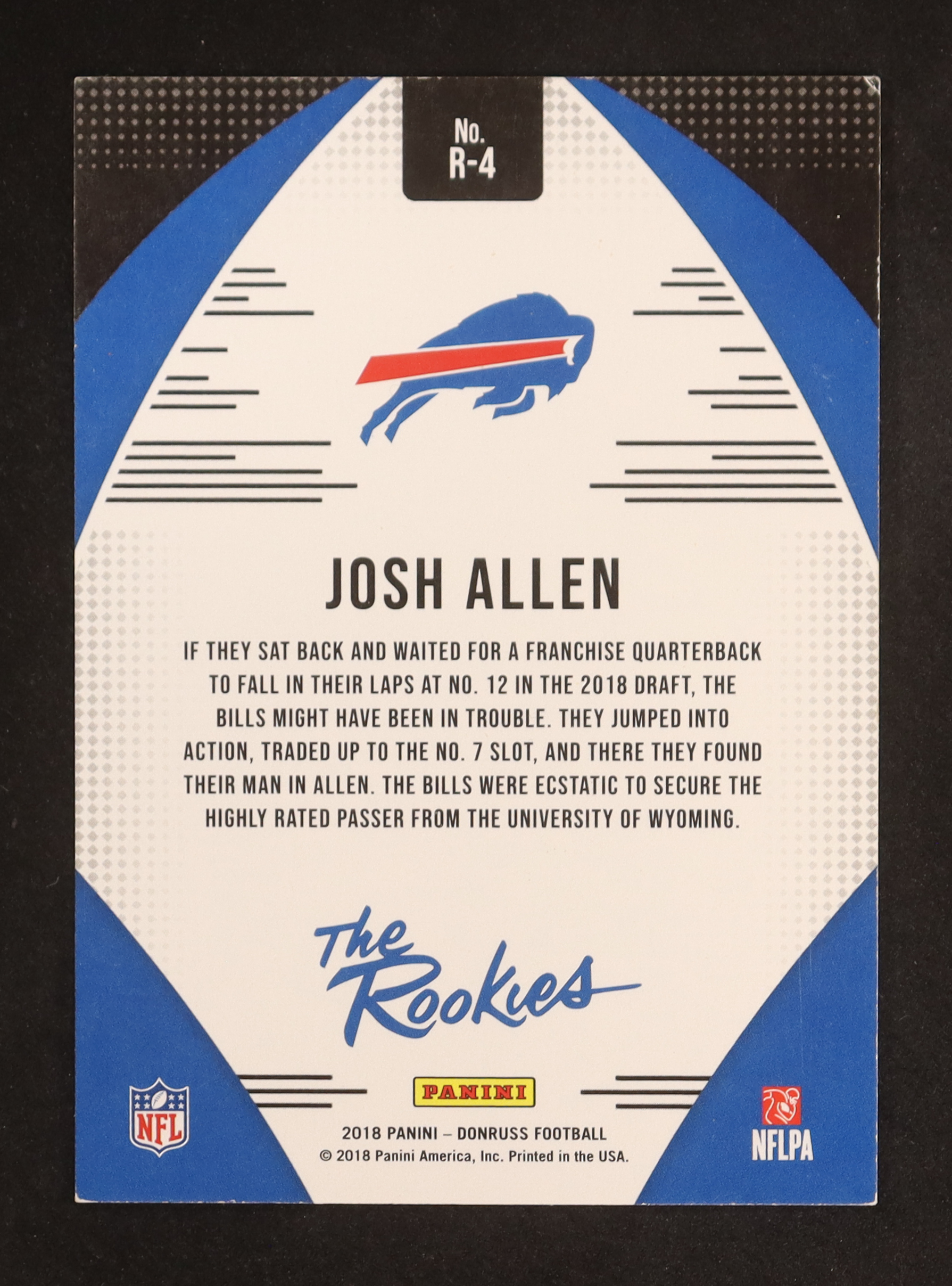 Josh Allen 2018 Donruss The Rookies #R4 RC at PristineAuction.com Josh Allen 2018 Donruss The Rookies #R4 RC at PristineAuction.com
