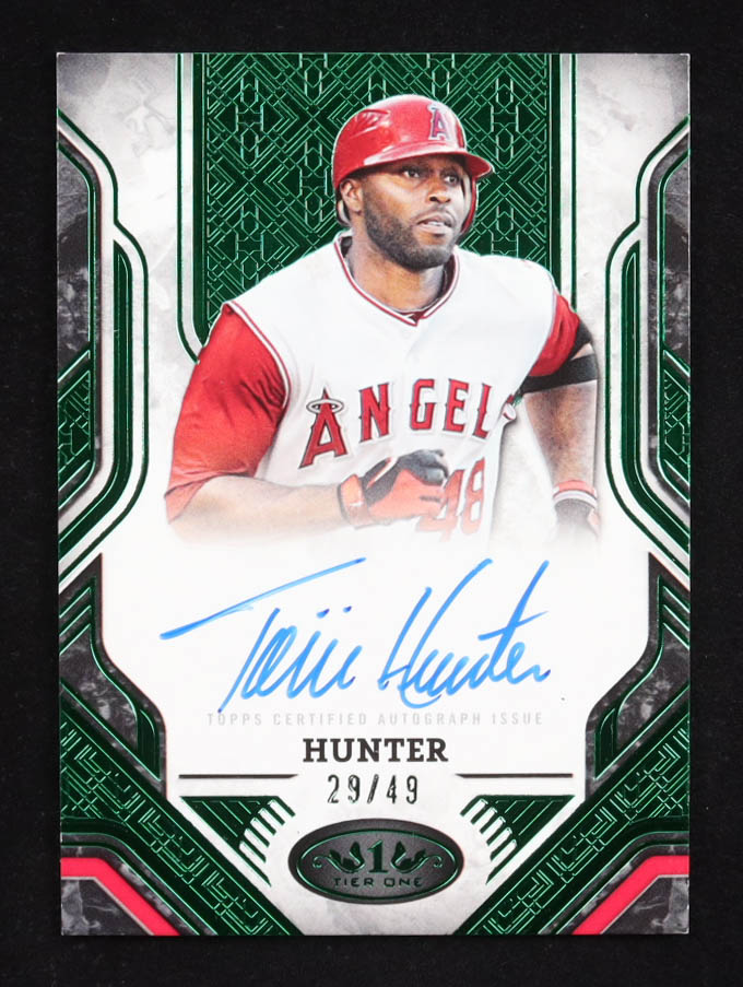 Torii Hunter 2025 Topps Tier One Prime Performers Autographs Green Foil #PPATH #29/49 at PristineAuction.com Torii Hunter 2025 Topps Tier One Prime Performers Autographs Green Foil #PPATH #29/49 at PristineAuction.com