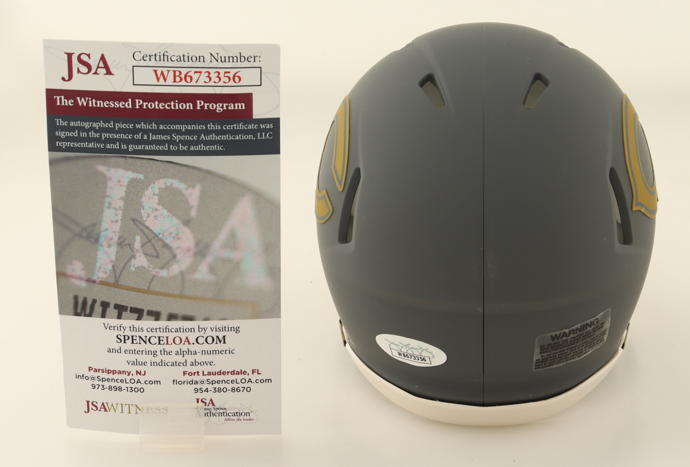 Tyrique Stevenson Signed Bears Slate Alternate Speed Mini Helmet (JSA) at PristineAuction.com Tyrique Stevenson Signed Bears Slate Alternate Speed Mini Helmet (JSA) at PristineAuction.com