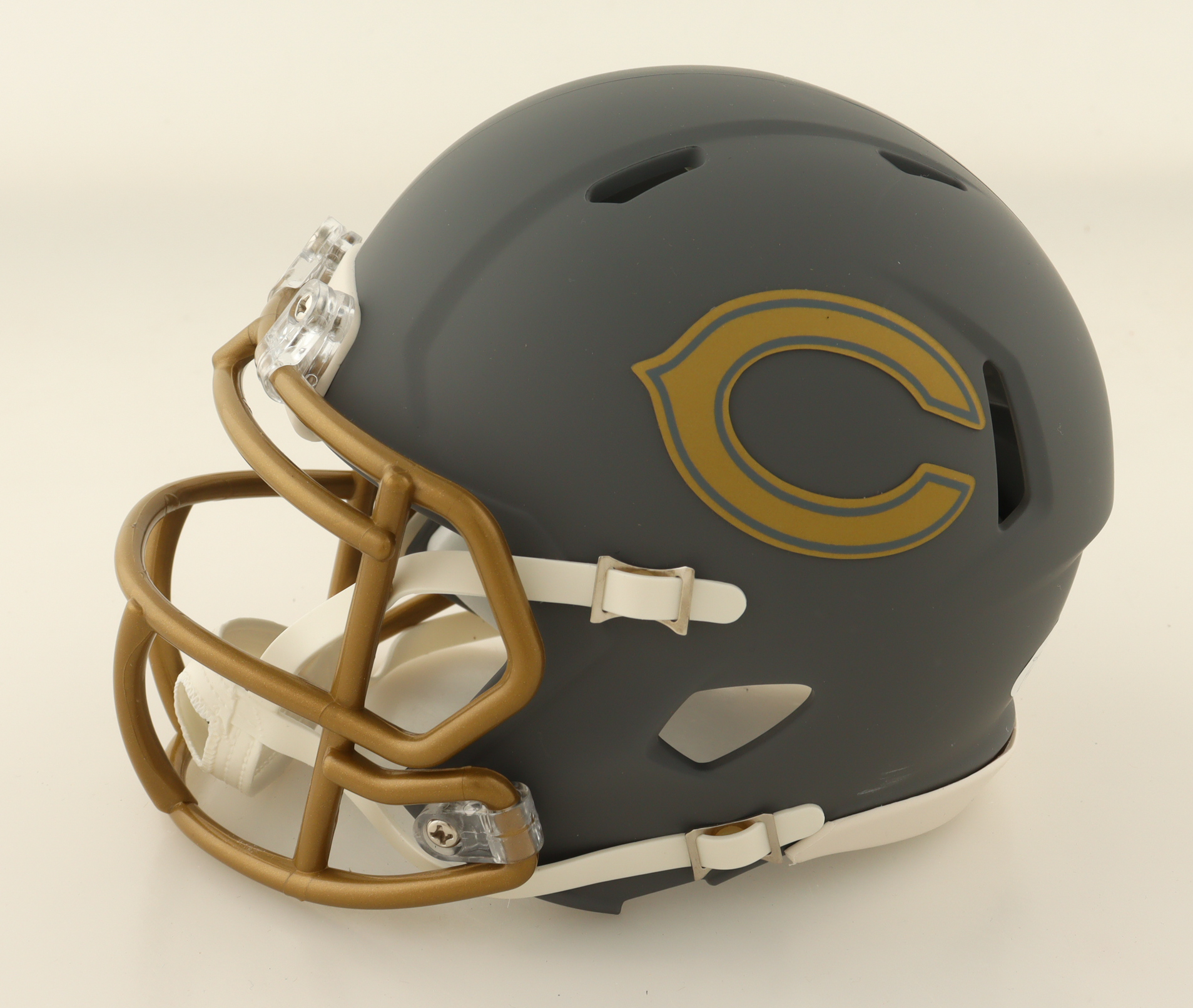 Tyrique Stevenson Signed Bears Slate Alternate Speed Mini Helmet (JSA) at PristineAuction.com Tyrique Stevenson Signed Bears Slate Alternate Speed Mini Helmet (JSA) at PristineAuction.com