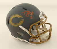 Tyrique Stevenson Signed Bears Slate Alternate Speed Mini Helmet (JSA) at PristineAuction.com