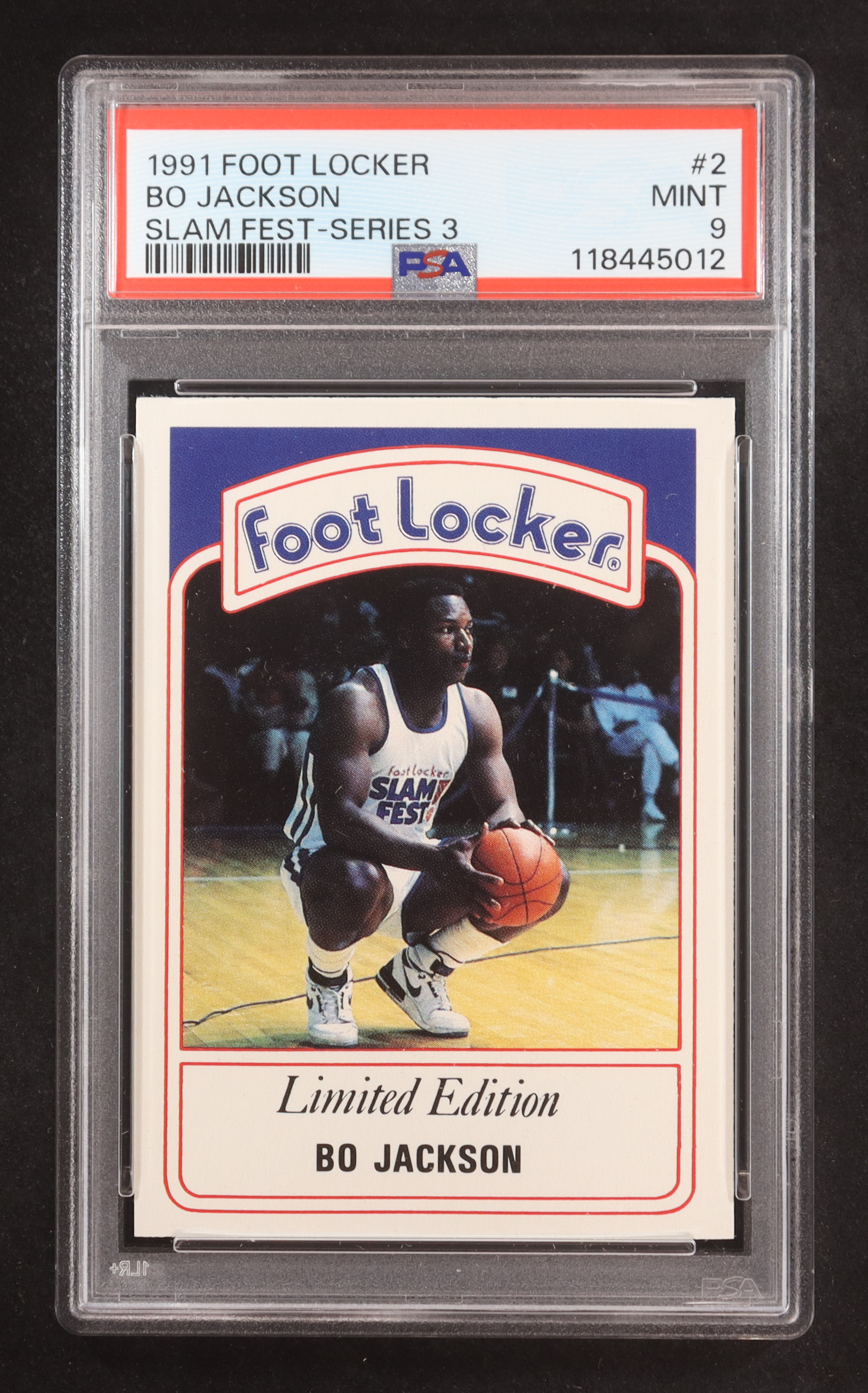 Bo Jackson 1991 Foot Locker Slam Fest #3-2 BB FB (PSA 9) at PristineAuction.com Bo Jackson 1991 Foot Locker Slam Fest #3-2 BB FB (PSA 9) at PristineAuction.com