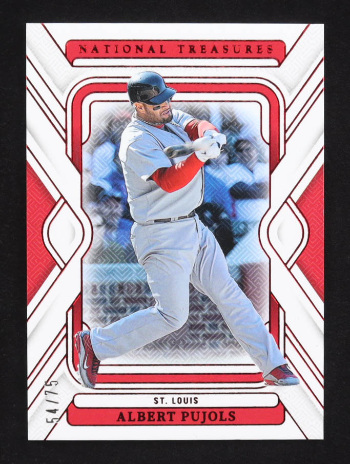Albert Pujols 2025 Panini National Treasures Red #81 #54/75 at PristineAuction.com Albert Pujols 2025 Panini National Treasures Red #81 #54/75 at PristineAuction.com