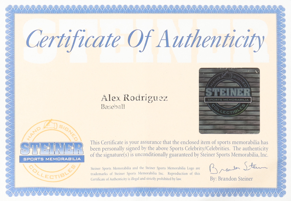 Alex Rodriguez Signed OML Baseball (Steiner) at PristineAuction.com Alex Rodriguez Signed OML Baseball (Steiner) at PristineAuction.com