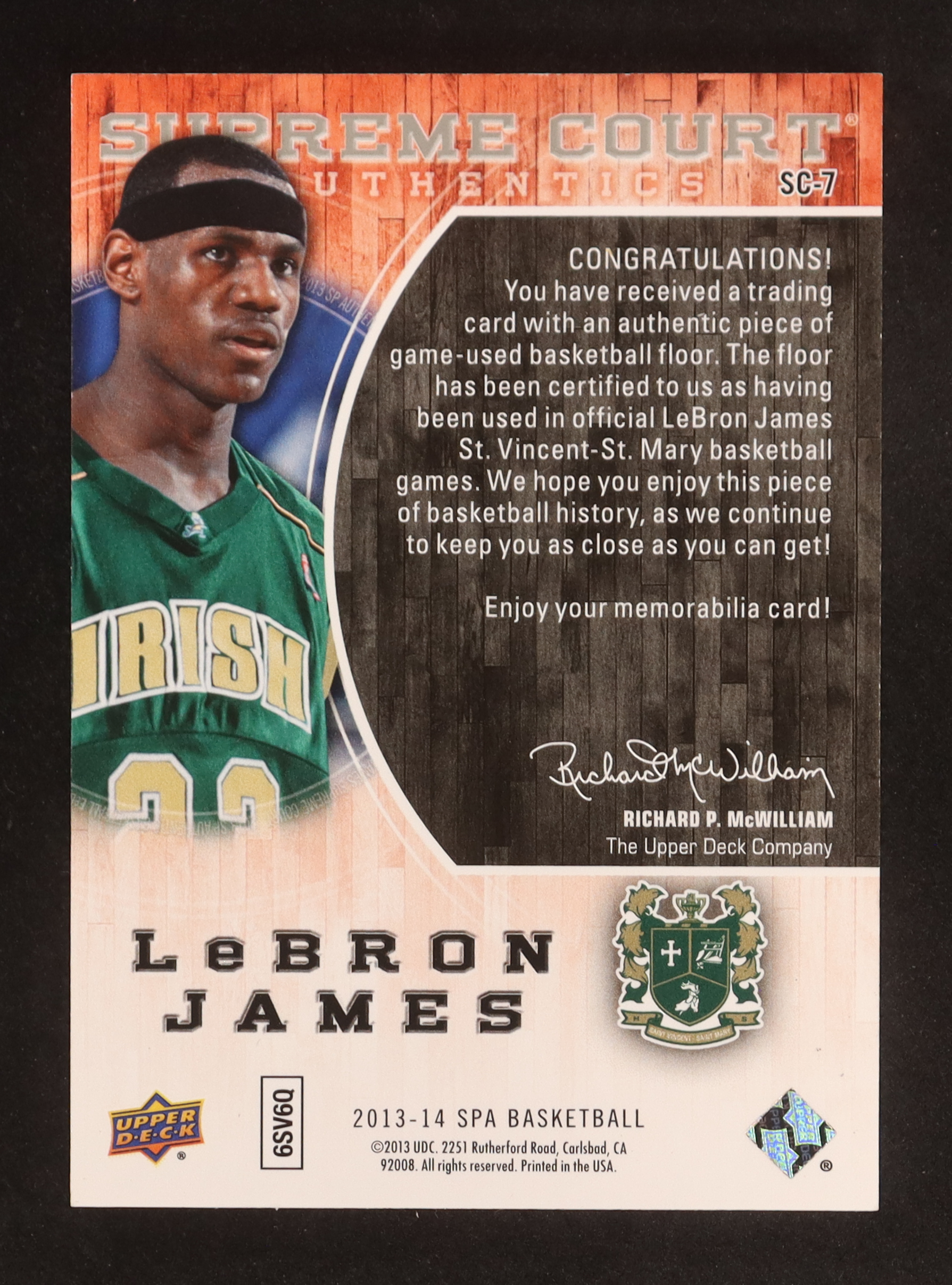 LeBron James 2013-14 SP Authentic LeBron James Supreme Court #SC7 at PristineAuction.com LeBron James 2013-14 SP Authentic LeBron James Supreme Court #SC7 at PristineAuction.com