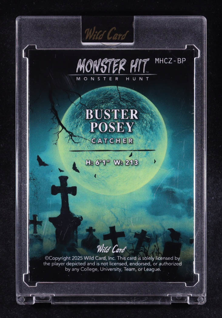 Buster Posey 2025 Wild Card Monster Hit Monster Hunt Zombie Green Shimmer #MHCZ-BP #1/1 at PristineAuction.com Buster Posey 2025 Wild Card Monster Hit Monster Hunt Zombie Green Shimmer #MHCZ-BP #1/1 at PristineAuction.com