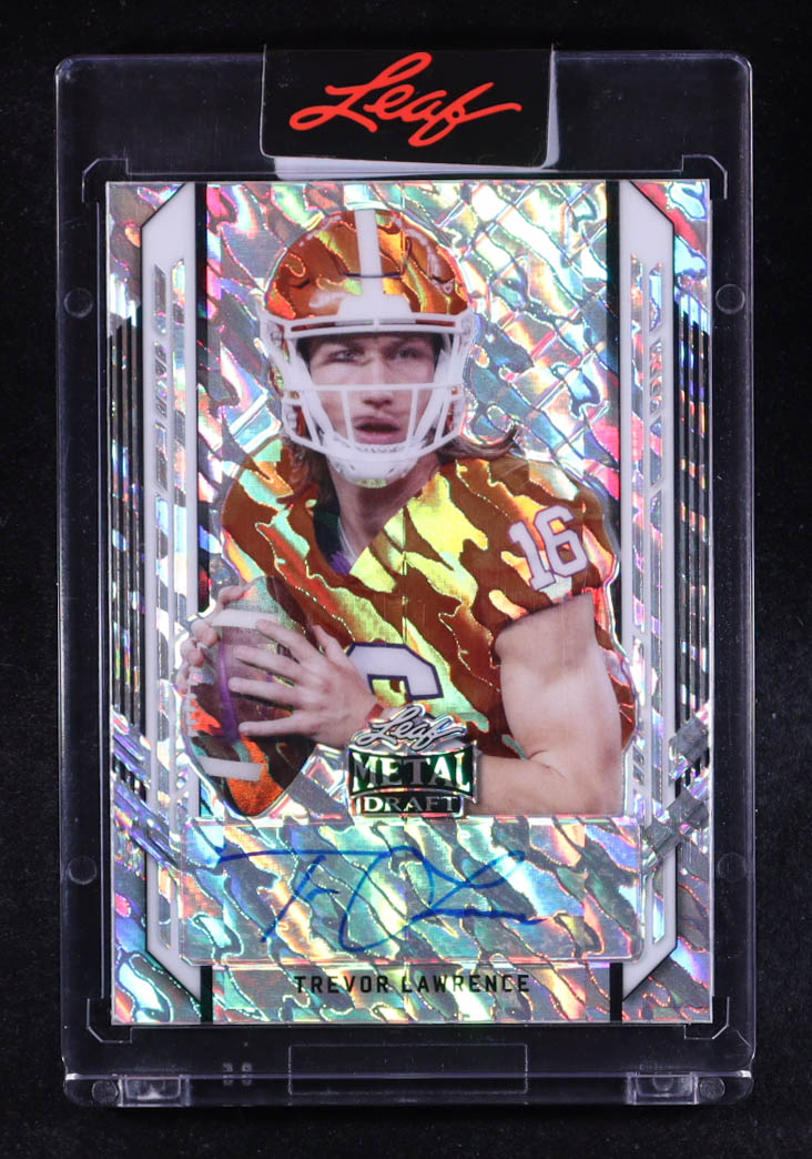 Trevor Lawrence 2021 Leaf Metal Draft Portraits #PATL1 #55/60 RC at PristineAuction.com Trevor Lawrence 2021 Leaf Metal Draft Portraits #PATL1 #55/60 RC at PristineAuction.com
